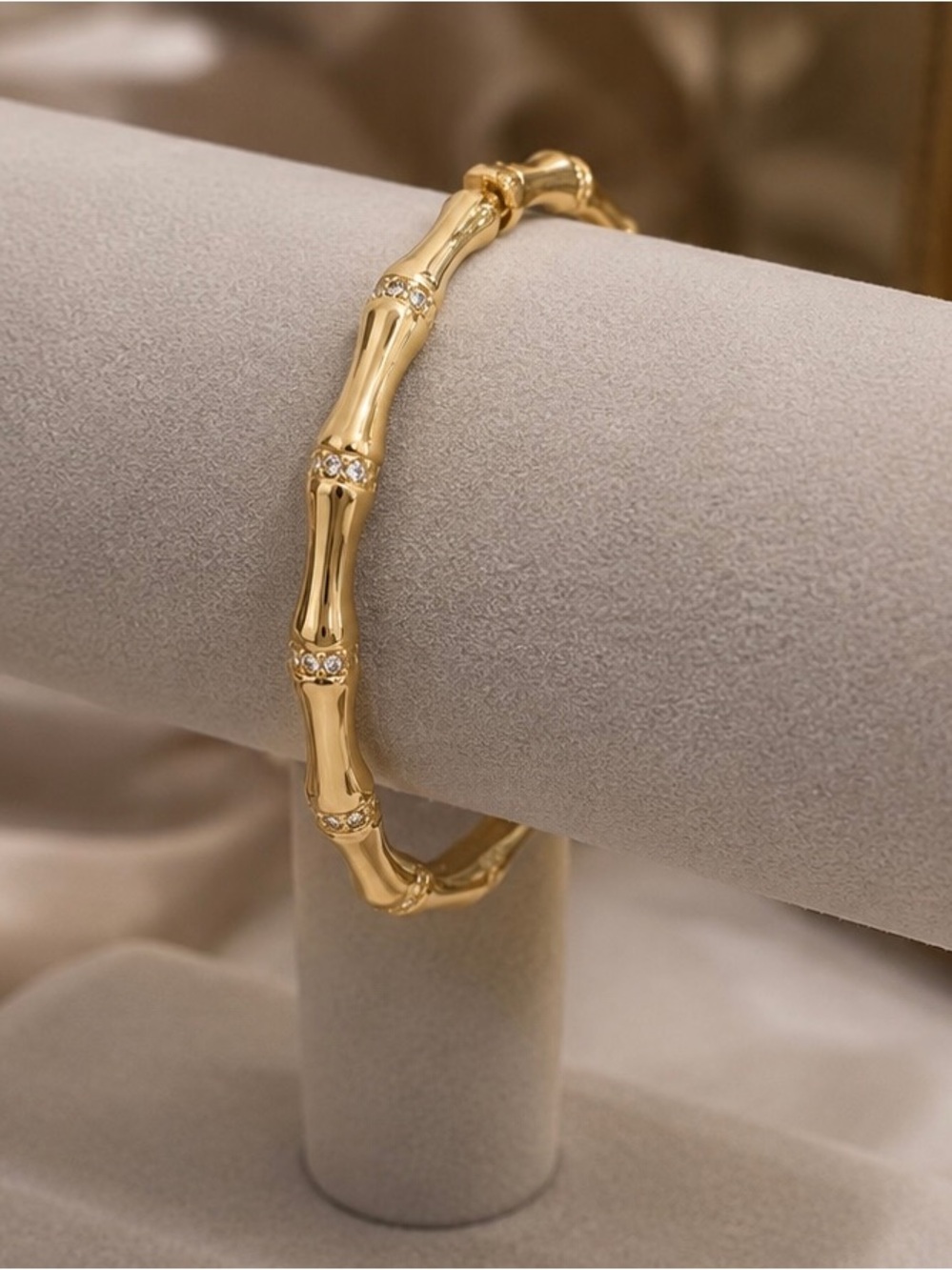 14k Bamboo Bangle - Picture 3 of 11